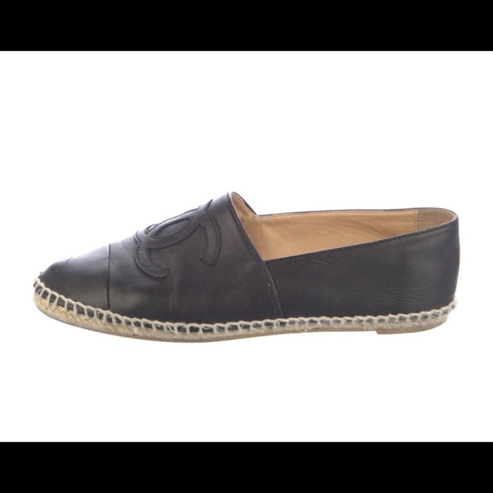 Chanel black espadrilles size 37